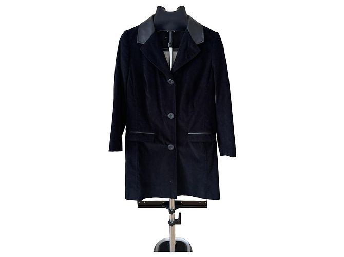 Dolce & Gabbana Blazer in velluto a coste nero e pelle