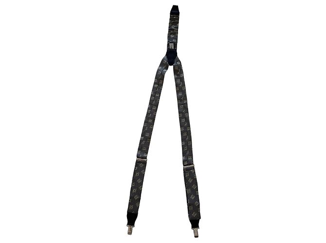 Dolce & Gabbana Bretelles Monogramme DG Noir Doré Gris
