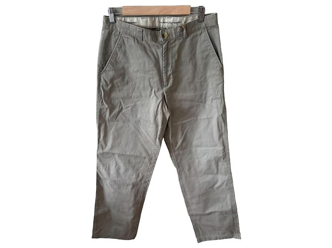 Thomas Burberry Chinos de algodón beige