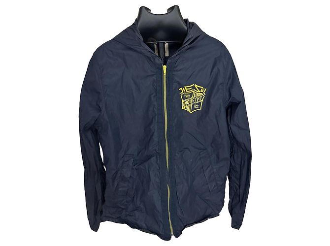 Diesel Industry Navy Blue Windbreaker Jacket