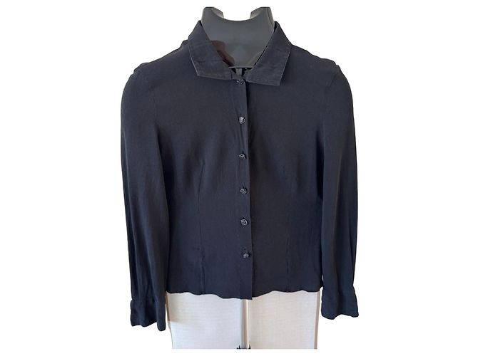 Medusa Versace Camicia in seta nera Nero 