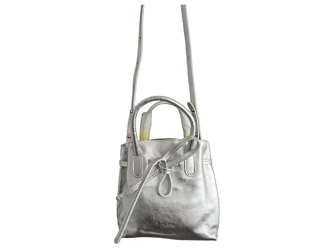 Repetto Arabesque GM Silber Leder Handtasche