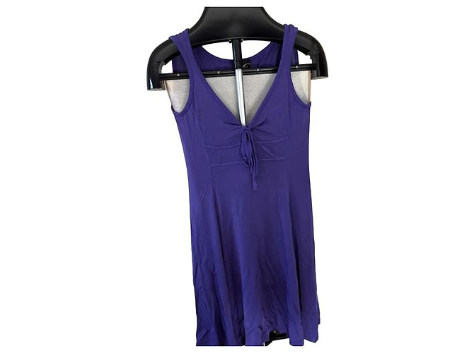 Roberto Cavalli Just Cavalli Lila Kleid V-Ausschnitt