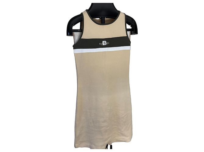 Vestido sem mangas de algodão Burberry - Bege Marrom
