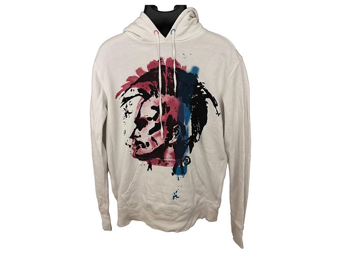 Diesel Moletom Branco Estampa Gráfica Multicor