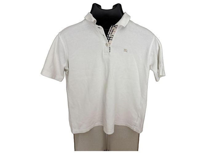 Burberry Polo de algodón blanco