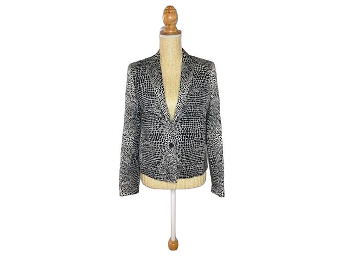 Blazer The Kooples estampado cocodrilo Negro Blanco