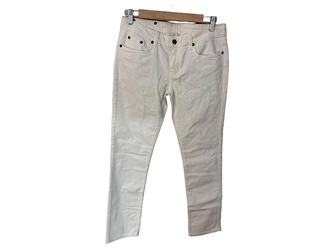 Red Valentino vaqueros slim de algodón blanco 