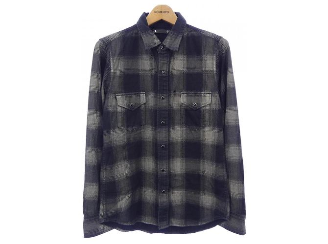 Autre Marque Camicia a quadri Minedenim Marrone Nero