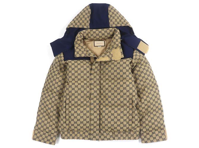 Giacca con piumino in cotone Gucci Beige