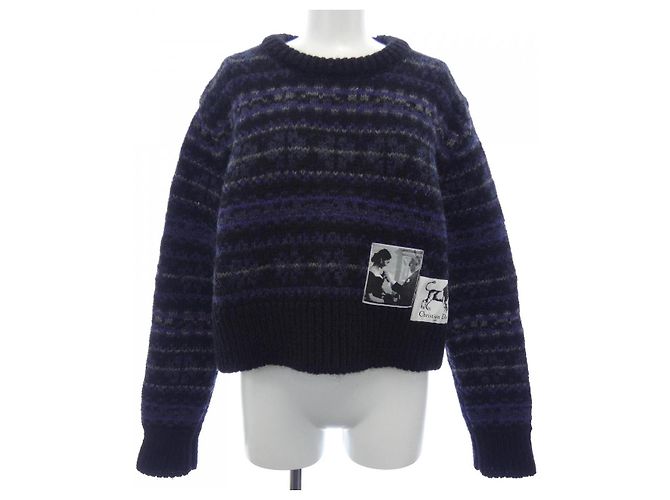 Christian Dior Strickware Braun Schwarz Lila