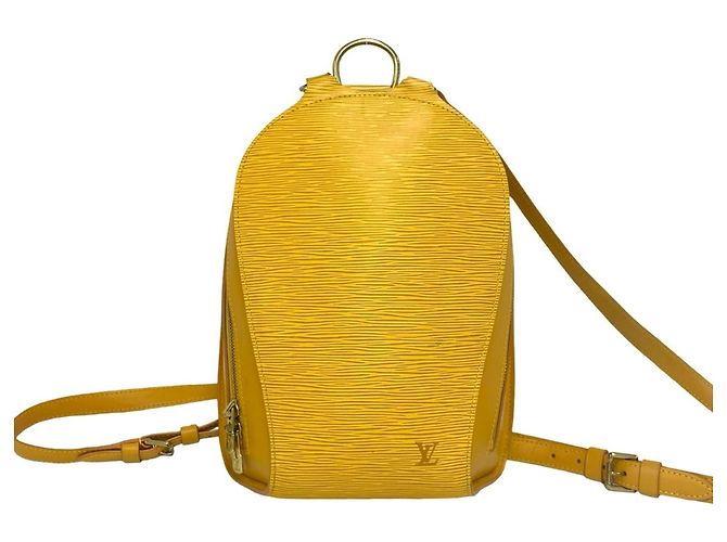Louis Vuitton Vintage Mabillon Rucksack aus Epi-Leder Gelb