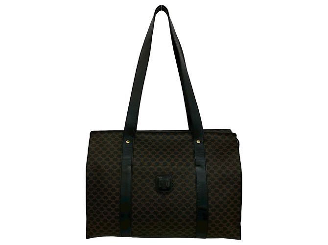Céline Sac cabas Celine Macadam Blazon Triomphe Logo Pattern Noir