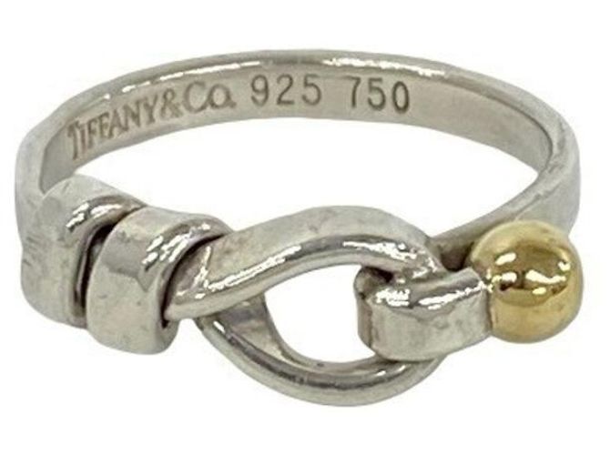 Tiffany & Co Anillo Tiffany Hook & Eye Band Plata Dorado