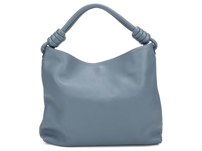 Flamenco Borsa a tracolla in pelle di vitello blu Loewe