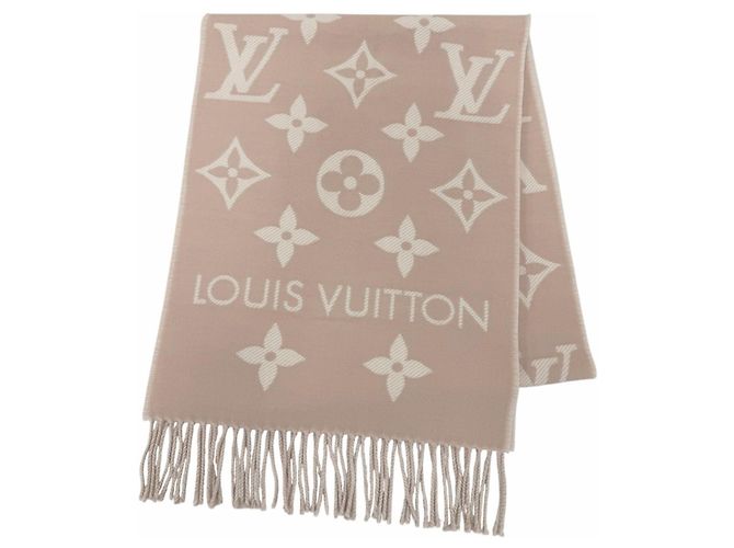 Echarpe de lã bege Louis Vuitton