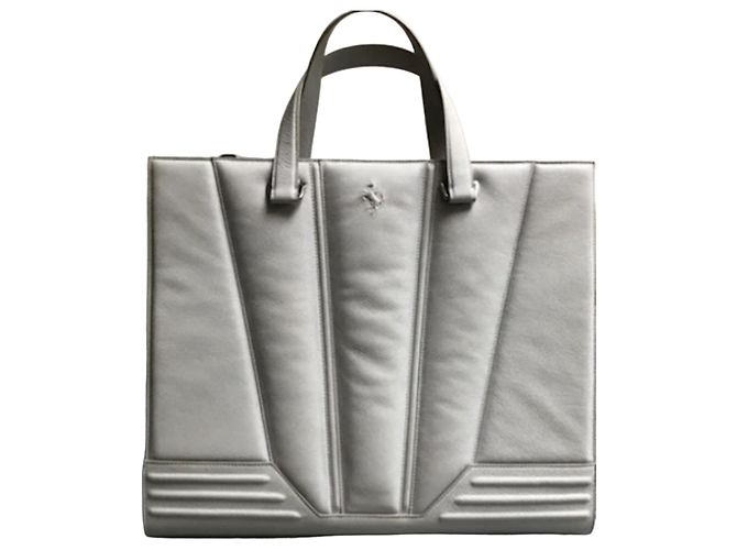 Autre Marque Ferrari GT Bolsa Tote em couro branco