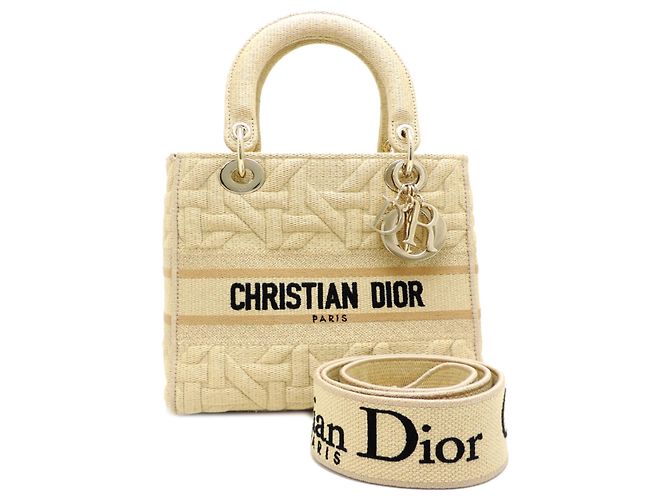 Borsa Christian Dior Lady D-Lite Medium Beige