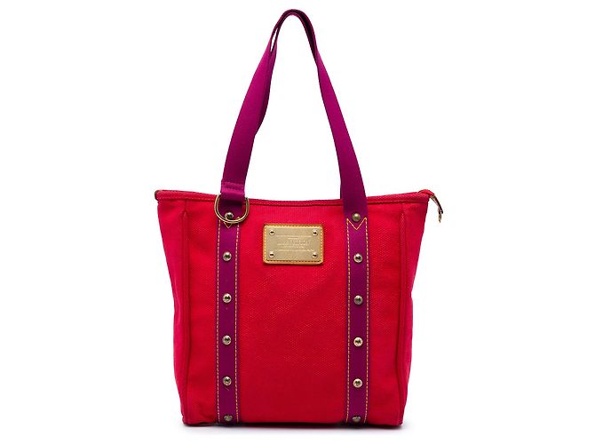 Tote Louis Vuitton Red Antigua Cabas MM Rosso