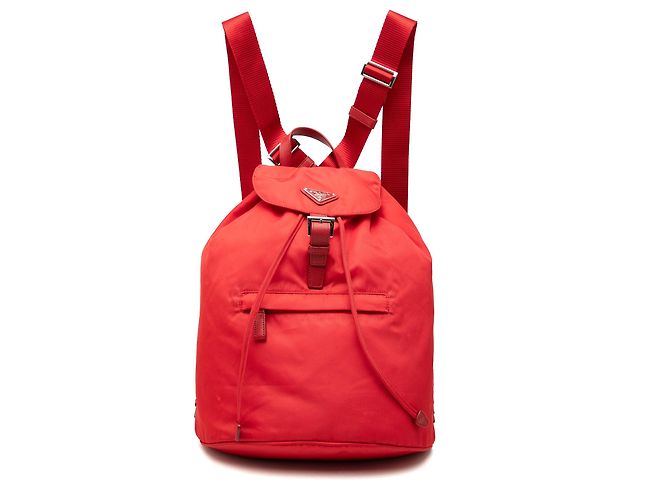 Prada Red Tessuto Backpack