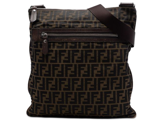 Fendi Marron Zucca Canvas Crossbody