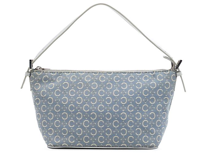 16 Céline Sac à main Celine Blue C Macadam Canvas Bleu Bleu clair