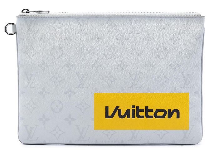 Pochette GM Louis Vuitton White Monogram Logo Story Branco
