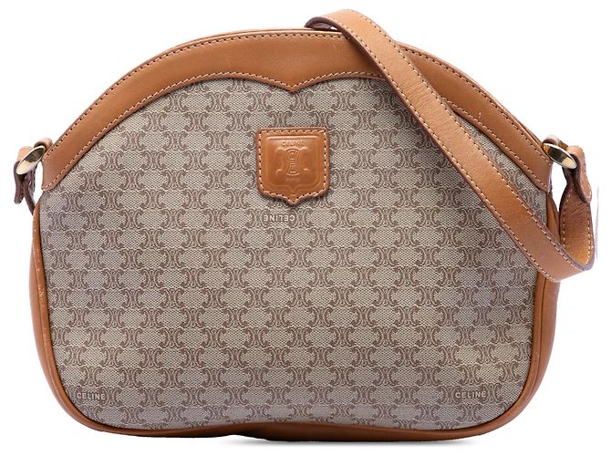 Céline Bolsa transversal Celine em canvas revestido bege Macadam