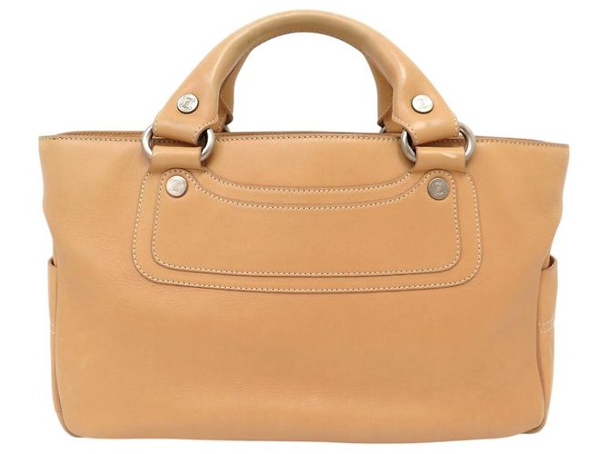 Céline BOLSA CELINE BOOGIE EM COURO NATURAL BEGE 32CM