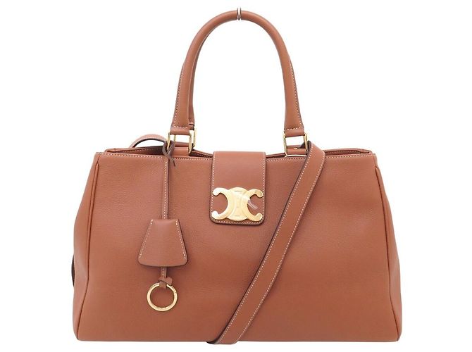 Céline NOVA BOLSA CELINE APPOLINE MEDIUM 114963FK6 EM COURO CAMELO COM ALÇA
