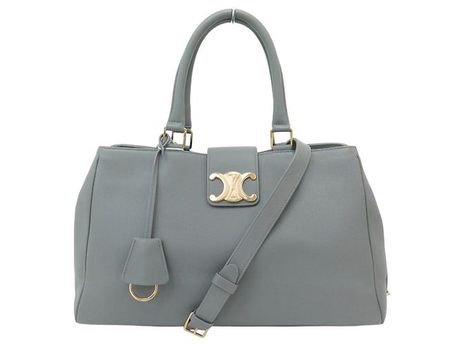 Céline NOVA BOLSA CELINE APPOLINE MEDIUM 114963FK6 COURO CINZA ALÇA