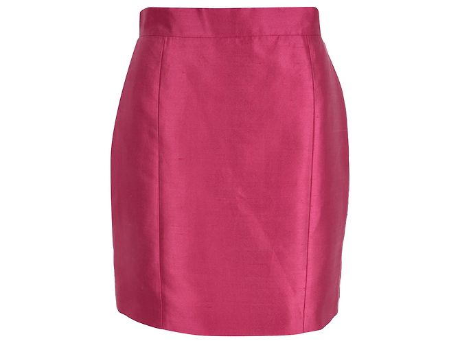Dolce & Gabbana Bleistift-Minirock aus rosa Seide Pink