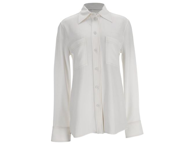 Stella Mc Cartney Camicia con bottoni Stella McCartney in viscosa bianca Bianco