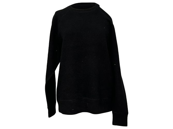 Michael Kors Collection Sweatshirt mit asymmetrischem Cutout aus schwarzer Baumwolle