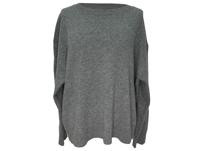 Nili Lotan Nebelo Strickpullover aus grauem Kaschmir