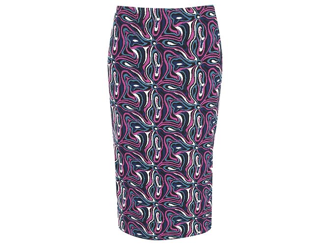 Emilio Pucci Printed Jacquard-Knit Midi Skirt in Multicolor Polyamide
