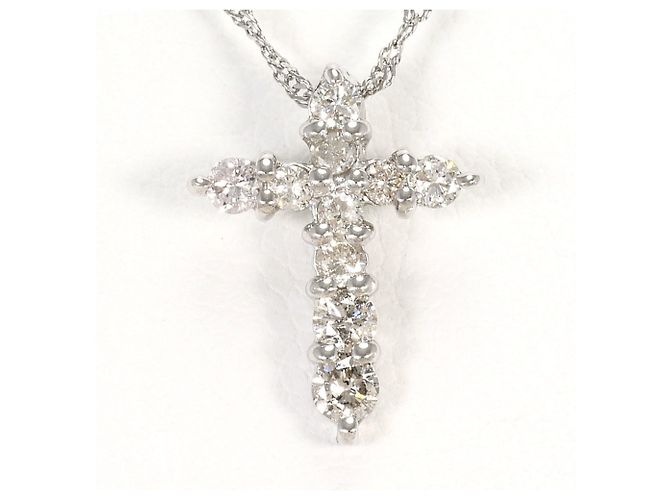 Autre Marque Platinhalskette PT900/PT850 mit Diamant