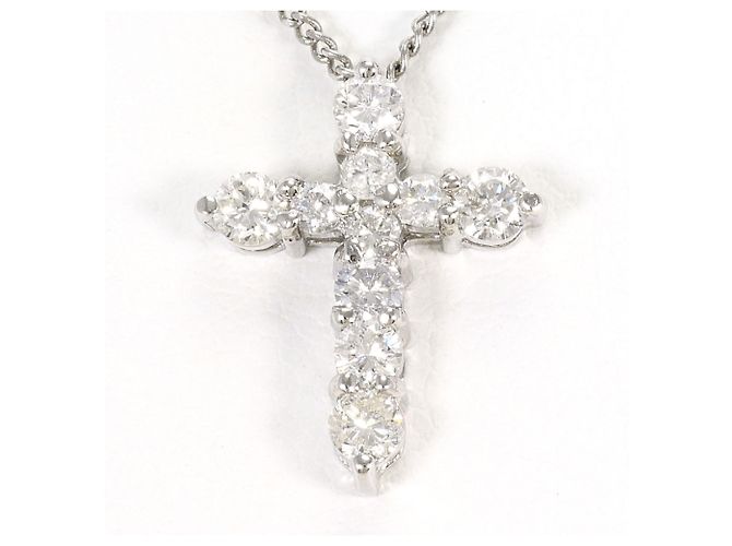 Autre Marque Platin-Diamant-Halskette
