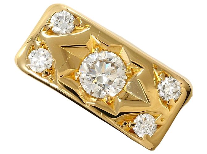 Autre Marque 18K Gelbgold Diamantring Golden