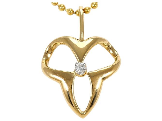 Autre Marque 18K Goldhalskette mit Diamant Golden