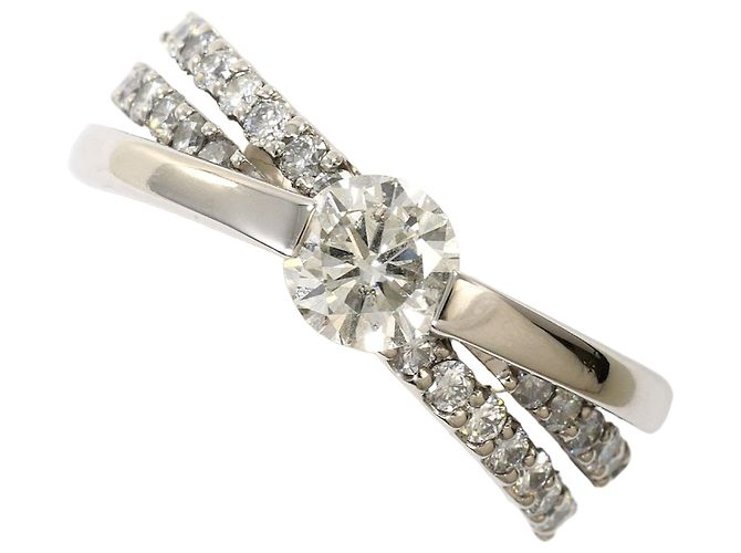 Autre Marque 18K Weißgold-Ring mit Diamant Golden