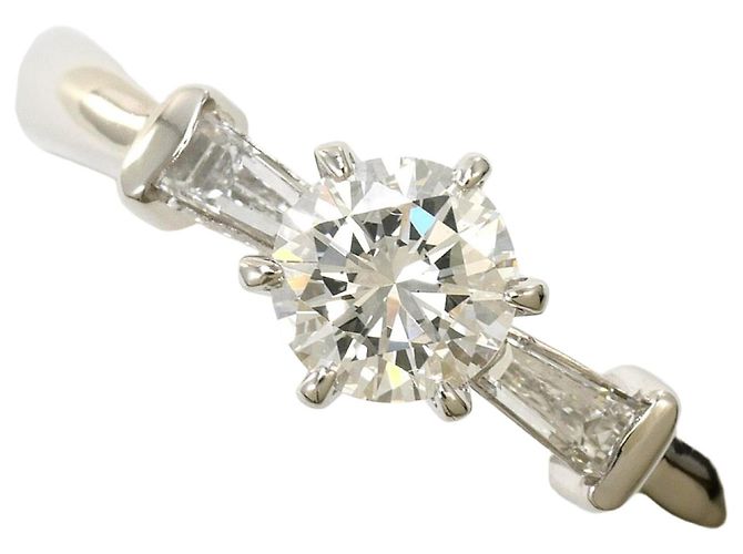 Autre Marque Platinring mit Diamant 