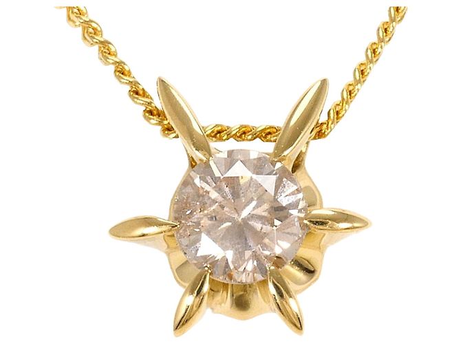 Autre Marque Collar de oro amarillo de 18K y diamantes Dorado