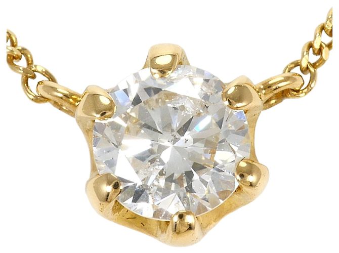 Autre Marque 18K Gelbgoldhalskette mit Diamant Golden