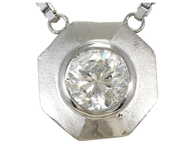 Autre Marque PT850 Platin-Halskette mit Diamant