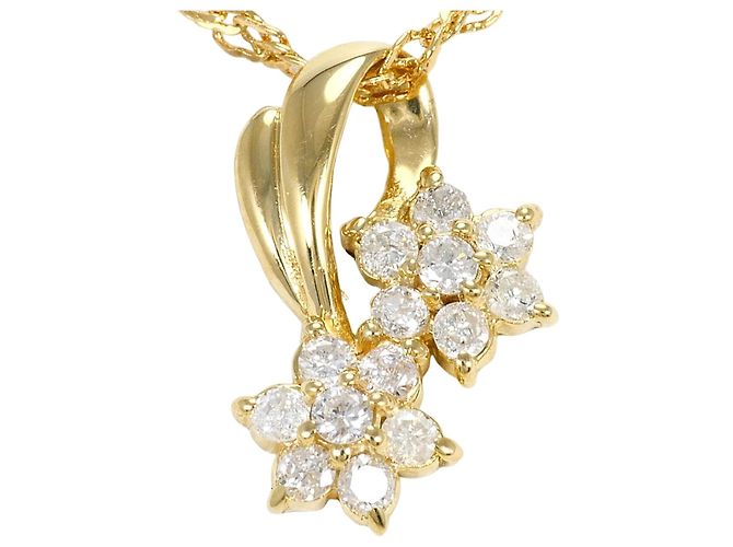 Autre Marque Collana in oro giallo 18K con diamante D'oro