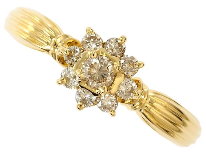 Autre Marque 18K Gelbgold-Ring mit Diamant Golden