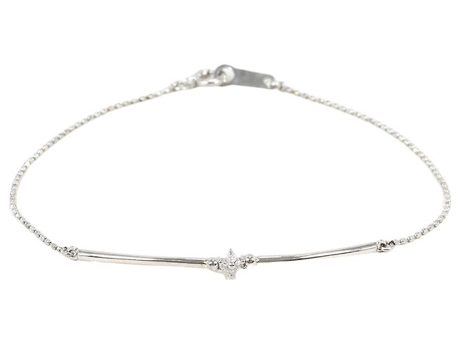 Autre Marque Pulsera de charms en oro blanco de 18K con diamantes Dorado
