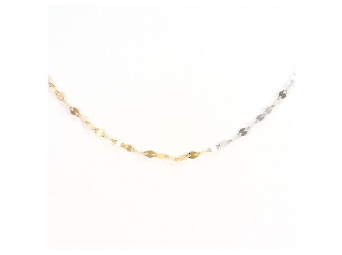 Autre Marque Colar de ouro 18K branco rosa e amarelo Dourado