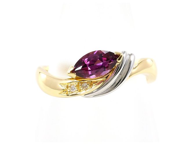 Autre Marque 18K Platin- und Gelbgold-Ring Golden